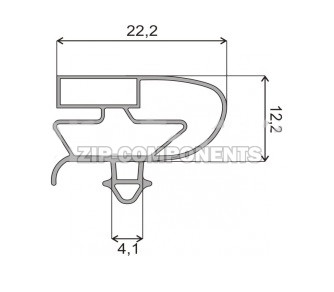 Уплотнитель для холодильника Hansa 615x560 профиль ЕА