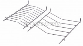 Складная гребенка верхней корзины для посуды для посудомоечных машин, серая Bosch 00489467
