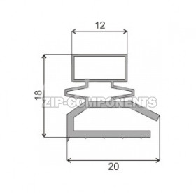Уплотнитель холодильника 570x670мм профиль Р1
