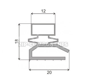 Уплотнитель холодильника 570x670мм профиль Р1