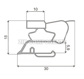 Уплотнитель холодильника 580x570 профиль СТ